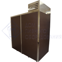 Кегератор-шкаф (холодильная камера) на 16 кег 50л, с задней загрузкой с двумя двустворчатыми дверными проемами с белыми рамами