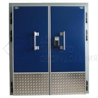 Дверь холодильная распашная двустворчатая  1400х2200 Среднетемпературная толщ. 80 мм. Север
